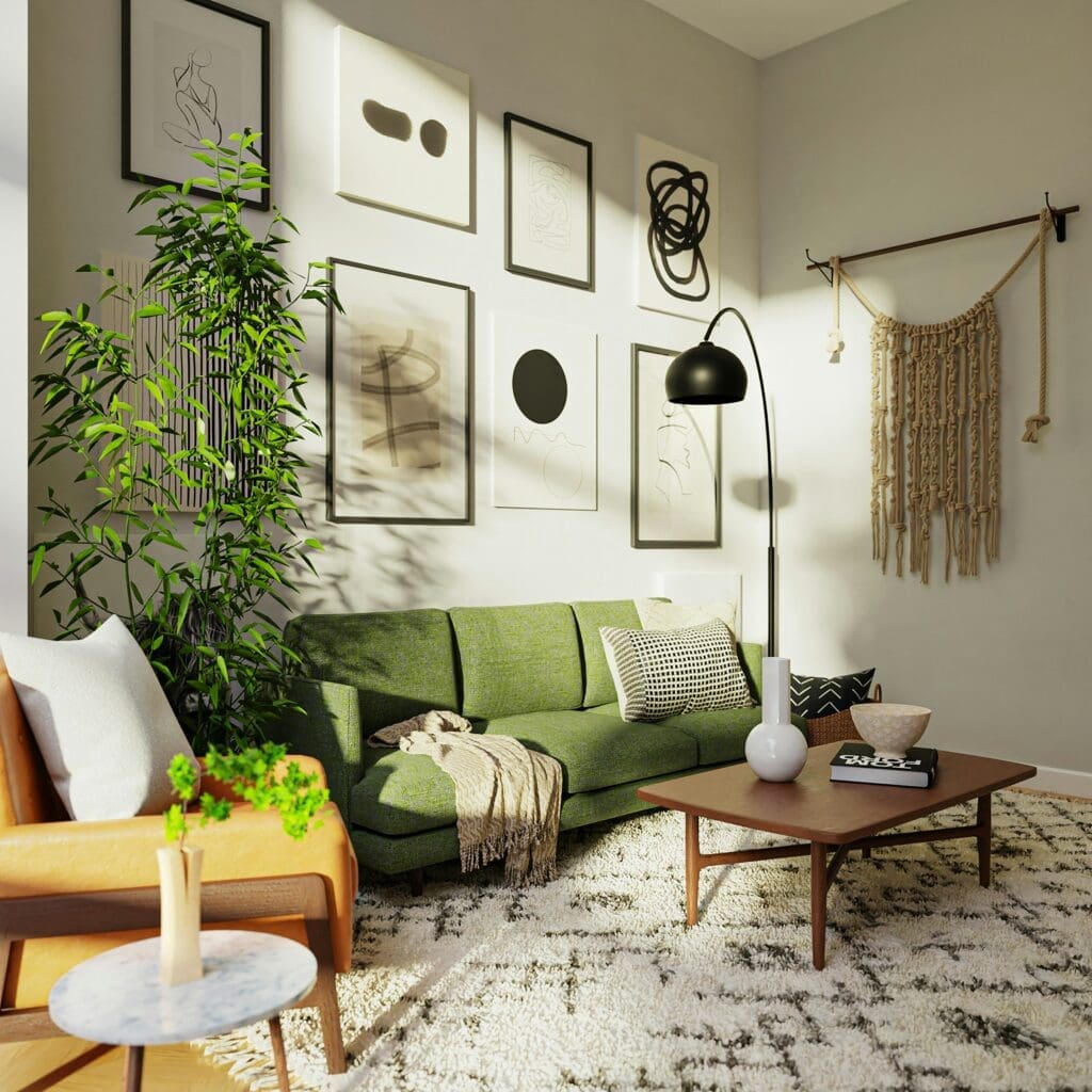 Lease to Own strategy during high mortgage rates: welcoming living room with predictable costs